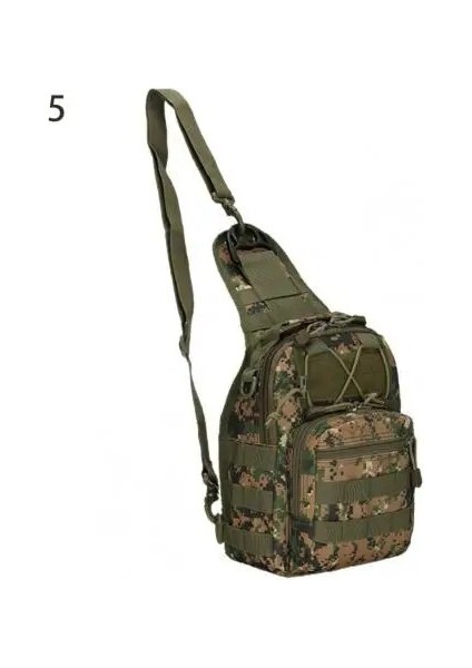 05 Askeri Taktik Omuzdan Askili Çanta Erkekler Yürüyüş Sırt Çantası Naylon Açık Avcılık Kamp Balıkçılık Molle Ordu Trekking Göğüs Tek Kollu Çanta (Yurt Dışından)