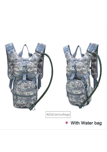 Acu Camo Hafif Taktik Sırt Çantası Su Torbası Deve Hayatta Kalma Sırt Çantası Yürüyüş Hidrasyon Askeri Kılıfı Sırt Çantası Kamp Bisiklet Sırt Çantası (Yurt Dışından)