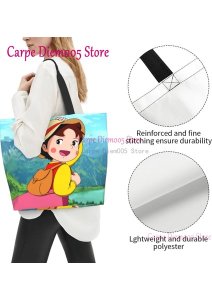21 Kadın Omuzdan Askili Çanta Anime Heidi Alpler Kızı Büyük Kapasiteli Alışveriş Bakkal Çantası Bayanlar Için (Yurt Dışından) fırsatları