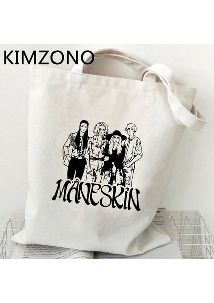 57980 Maneskin Alışveriş Çantası Bolsa Shopper Bolso Çanta Yeniden Kullanılabilir Geri Dönüşüm Çantası Çanta Kesesi Cabas Jüt Sacola Alışveriş Kapmak (Yurt Dışından)