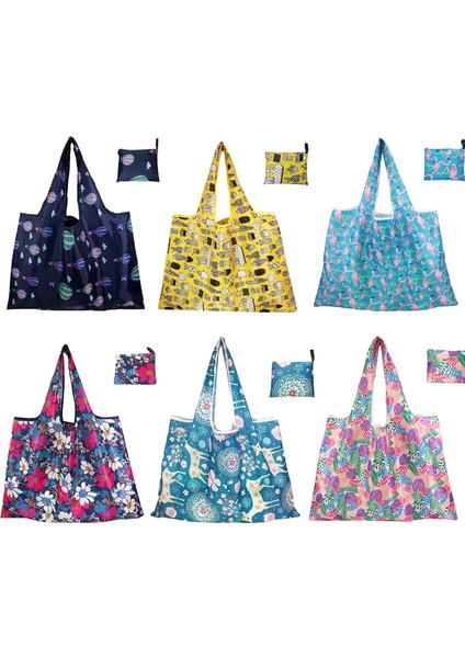 1 Adet Renk Rastgele Alışveriş Çantası Çiçek Hayvan Desen Katlanabilir Kumaş Sevimli Tote Eco Fiendly Shopper Büyük Yeniden Kullanılabilir Alışveriş Bakkal Çantaları (Yurt Dışından) fiyatları