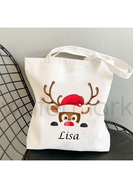 Ordu Yeşil Isim Özelleştirme Merry Christmas Hediyesi Dostu Yeniden Kullanılabilir Taşıma Kanvas Omuz Çantası Alışveriş Bez Çantalar Eko Bez Çantalar (Yurt Dışından) fırsatları