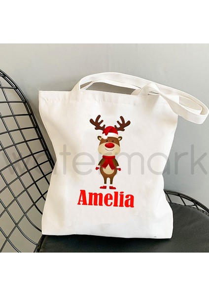 Ordu Yeşil Isim Özelleştirme Merry Christmas Hediyesi Dostu Yeniden Kullanılabilir Taşıma Kanvas Omuz Çantası Alışveriş Bez Çantalar Eko Bez Çantalar (Yurt Dışından) indirimleri