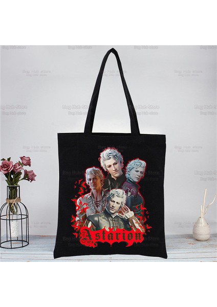 Bir Astarion Kız Akşam Yemeği Kanvas Çantalar Shopper Omuz Çantası Kadın Tasarımcı Çanta Alışveriş Çantası Rahat Kadın Bakkal Özelleştirilebilir (Yurt Dışından)