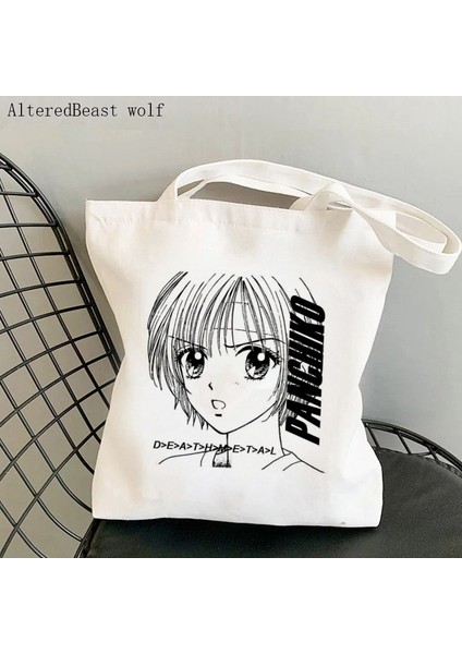 B4455 Moda Kadın Alışveriş Çantası Panchiko Albümü Baskılı Çanta Harajuku Alışveriş Kanvas Alışveriş Çantası Kız Çanta Tote Omuz Bayan Çantası (Yurt Dışından) fiyatları