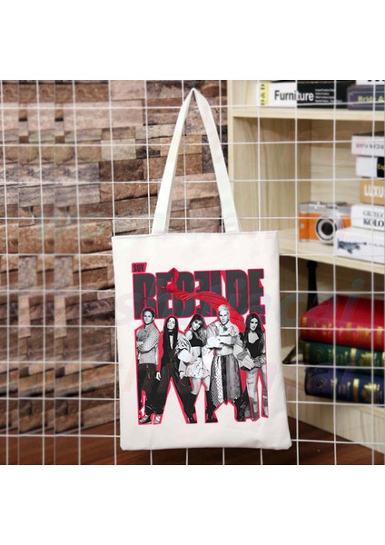 V Rebelde Rbd Kadın Alışveriş Çantası Eko Yeniden Kullanılabilir Kadın Tote Çanta Kolej Çanta Retro Büyük Bayanlar Omuz Alışveriş Çantası (Yurt Dışından) indirimleri