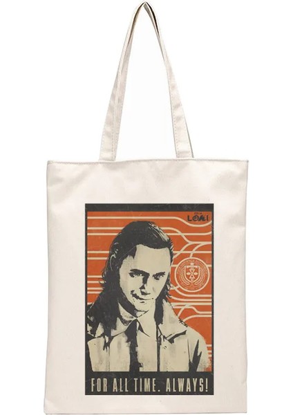 M Loki Kanvas Omuz Çantası Kadın Çanta Eko Yeniden Kullanılabilir Alışveriş Çantası Vintage Çantalar (Yurt Dışından) fırsatları
