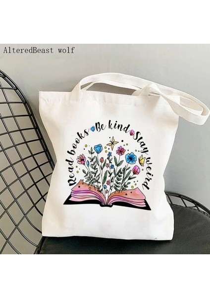 B4547 Kadın Alışveriş Çantası Potter Kitapları Baskılı Sanat Çantası Harajuku Alışveriş Kanvas Alışveriş Çantası Kız Çanta Tote Omuz Bayan Çantası (Yurt Dışından) fırsatları