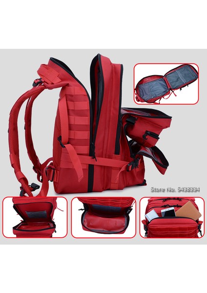 Atık Yeşil Yürüyüş 45L Erkek/kadın Trekking Çantası Askeri Taktik Sırt Çantası Ordu Su Geçirmez Molle Bug Out Açık Seyahat Kamp (Yurt Dışından) fırsatları