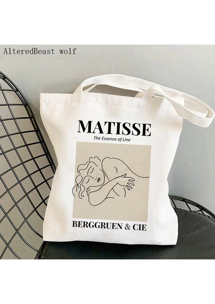 B3128 Kadın Alışveriş Çantası Henri Matisse Stüdyo Iç Çanta Harajuku Alışveriş Kanvas Alışveriş Çantası Kız Çanta Tote Omuz Bayan Çantası (Yurt Dışından) fiyatları