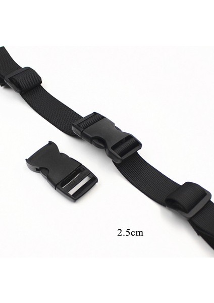 Siyah 2.5cm 2cm Kamp Sırt Çantası Göğüs Kemeri Kayışı Dokuma Sternum Ayarlanabilir Çift Serbest Bırakma Toka Açık Kamp Taktik Çanta Aksesuarları (Yurt Dışından)