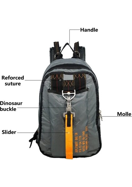 Gri Laptop Sırt Çantaları Erkekler Için Okul Bachpack Toka ile Askeri Tarzı Taktik Uçuş Çantası Havacılar Paraşüt Pilot Kask Çantaları (Yurt Dışından)