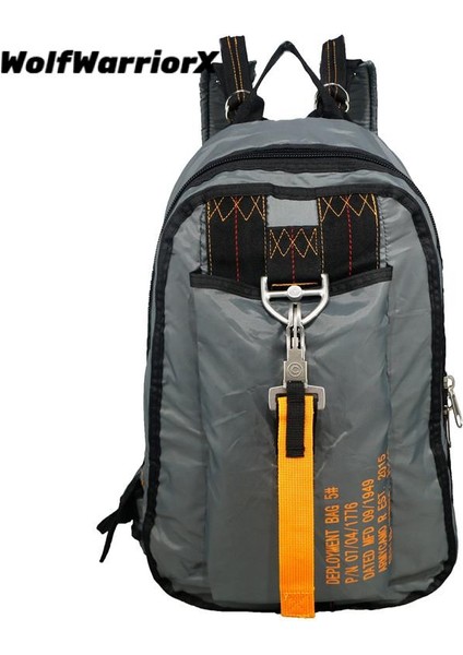 Gri Laptop Sırt Çantaları Erkekler Için Okul Bachpack Toka ile Askeri Tarzı Taktik Uçuş Çantası Havacılar Paraşüt Pilot Kask Çantaları (Yurt Dışından) fırsatları