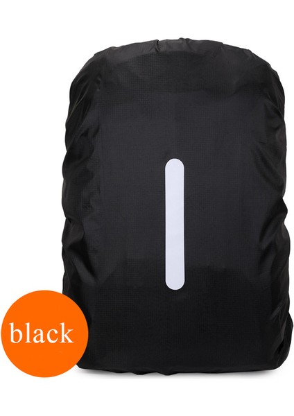 Siyah Xl Yağmur Kapağı Sırt Çantası Yansıtıcı Su Geçirmez Çanta Kamuflaj Taktik Açık Kamp Yürüyüş Tırmanma Çantası Toz Yağmurluk 20/35/45/60/70L (Yurt Dışından)