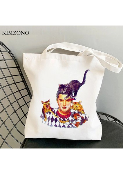 5034 Freddie Mercury Alışveriş Çantası Alışveriş Bolsa Bolso Jüt Çanta Kanvas Çanta Kumaş Ecobag Bolsas Reutilizables Tote Cabas (Yurt Dışından)