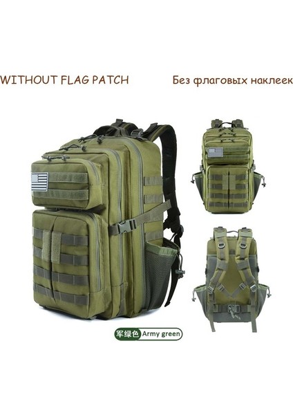 Ordu Yeşil W30 x D30 x H50CM Ordu Taktik Paketi Askeri 3 Gün Büyük Kapasiteli Çanta Kamp Yürüyüş Trekking ve Avcılık Için Açık Sırt Çantası Taktik Çantalar (Yurt Dışından)