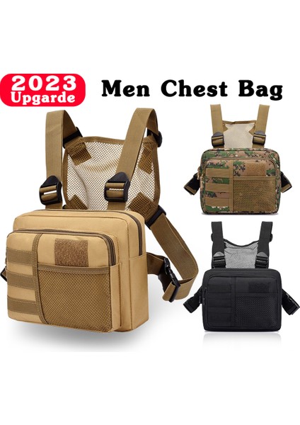 Siyah Fonksiyonel Taktik Göğüs Çantası Erkekler Için Moda Bullet Hip Hop Yelek Streetstreet Çanta Bel Paketi Unisex Siyah Göğüs Rig Çanta Sırt Çantası (Yurt Dışından)