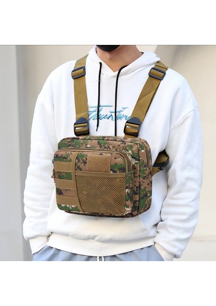 Siyah Fonksiyonel Taktik Göğüs Çantası Erkekler Için Moda Bullet Hip Hop Yelek Streetstreet Çanta Bel Paketi Unisex Siyah Göğüs Rig Çanta Sırt Çantası (Yurt Dışından)