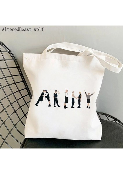 B4290 Kadın Alışveriş Çantası Tereyağı Ordu Baskılı Sanat Çantası Harajuku Alışveriş Kanvas Alışveriş Çantası Kız Çanta Tote Omuz Bayan Çantası (Yurt Dışından) fiyatları