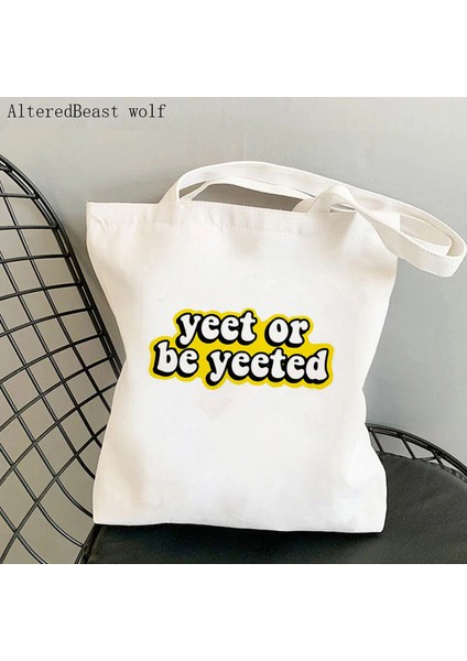 B1640 Kadın Alışveriş Çantası Sarı Limon Baskılı Kawaii Çanta Harajuku Alışveriş Kanvas Alışveriş Çantası Kız Çanta Tote Omuz Bayan Çantası (Yurt Dışından)