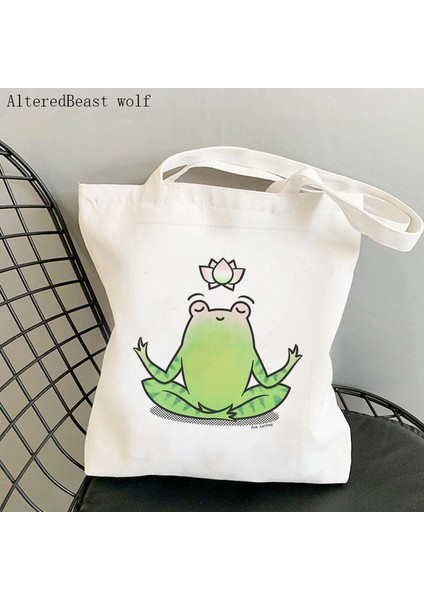 B1640 Kadın Alışveriş Çantası Sarı Limon Baskılı Kawaii Çanta Harajuku Alışveriş Kanvas Alışveriş Çantası Kız Çanta Tote Omuz Bayan Çantası (Yurt Dışından) modelleri