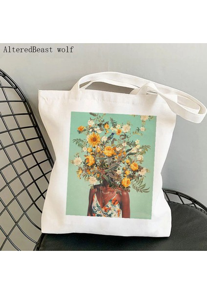 B1640 Kadın Alışveriş Çantası Sarı Limon Baskılı Kawaii Çanta Harajuku Alışveriş Kanvas Alışveriş Çantası Kız Çanta Tote Omuz Bayan Çantası (Yurt Dışından) fırsatları