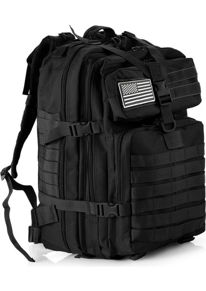 50L (Siyah) 25L/50L Dayanıklı Naylon Su Geçirmez Taktik Spor Trekking Balıkçılık Avcılık Kamp Yürüyüş Çantası Sırt Çantası Açık Hava Askeri Sırt Çantaları (Yurt Dışından)