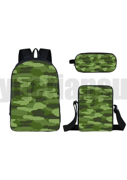 A24 1 Adet Sırt Çantası-16 Inç Taktik Kamuflaj Sırt Çantası Erkekler Askeri Kanvas Fermuar Sırt Çantaları Dizüstü Seyahat Çantası Dizüstü Omuz Çantası Schoolbag Mochila (Yurt Dışından)