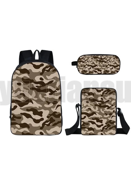 A24 1 Adet Sırt Çantası-16 Inç Taktik Kamuflaj Sırt Çantası Erkekler Askeri Kanvas Fermuar Sırt Çantaları Dizüstü Seyahat Çantası Dizüstü Omuz Çantası Schoolbag Mochila (Yurt Dışından)