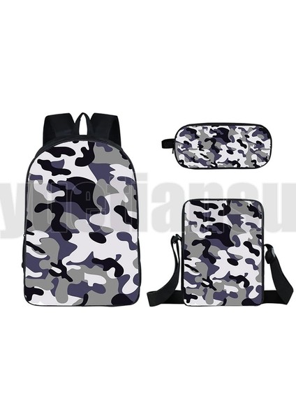 A24 1 Adet Sırt Çantası-16 Inç Taktik Kamuflaj Sırt Çantası Erkekler Askeri Kanvas Fermuar Sırt Çantaları Dizüstü Seyahat Çantası Dizüstü Omuz Çantası Schoolbag Mochila (Yurt Dışından)
