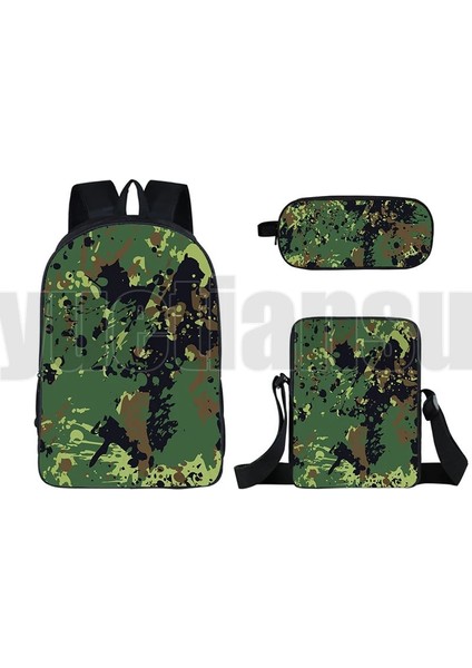 A24 1 Adet Sırt Çantası-16 Inç Taktik Kamuflaj Sırt Çantası Erkekler Askeri Kanvas Fermuar Sırt Çantaları Dizüstü Seyahat Çantası Dizüstü Omuz Çantası Schoolbag Mochila (Yurt Dışından)