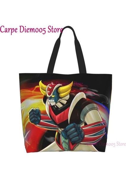 Stil 10 Ufo Robot Grendizer Baskı Bayanlar Için Büyük Kapasiteli Alışveriş Bakkal Çantası (Yurt Dışından)