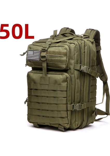 07-50L (Yeşil) 30L/50L 1000D Naylon Su Geçirmez Trekking Balıkçılık Av Çantası Sırt Çantası Açık Askeri Sırt Çantaları Taktik Spor Kamp Yürüyüş (Yurt Dışından)