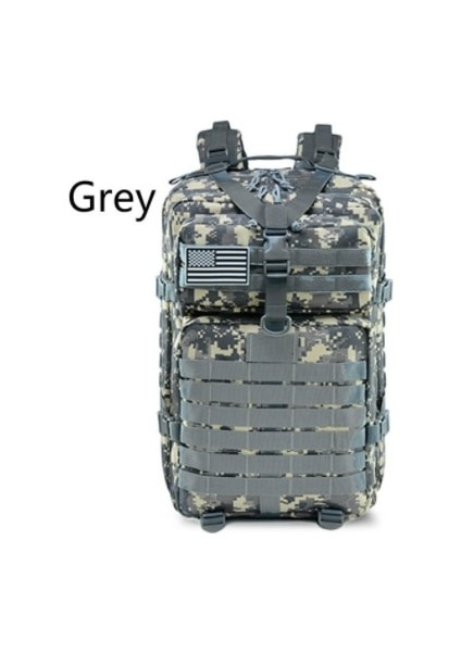 Acu Gri (50L) 45L Erkek/kadın Taktik Sırt Çantası Askeri Çanta Açık Hava Su Geçirmez Spor Kamp Yürüyüş 3D Sırt Çantası Trekking Balıkçılık Bisiklet Çantaları (Yurt Dışından)