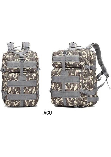 Acu Kamuflaj Açık Sırt Çantası 45L 600D Çok Amaçlı Büyük Kapasiteli Askeri Taktik Kamuflaj Sırt Çantası Aracı Takım Çantası Açık Hava Sporları Için (Yurt Dışından)