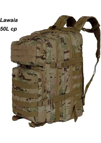 50L Cp Lawaia Avcılık Sırt Çantası Açık Askeri Sırt Çantaları Taktik Spor Kamp Yürüyüş 50L Naylon Su Geçirmez Trekking Sırt Çantası (Yurt Dışından)