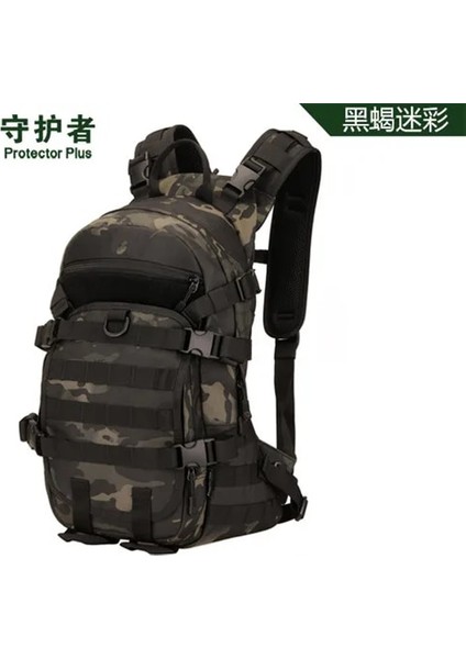 Siyah Kamuflaj Sıcak Askeri Taktik Trekking Spor Seyahat 25L Naylon Kamp Yürüyüş Sırt Çantası Kamuflaj Ordu Bisiklet Bisiklet Erkeksırt Çantası Çanta (Yurt Dışından)