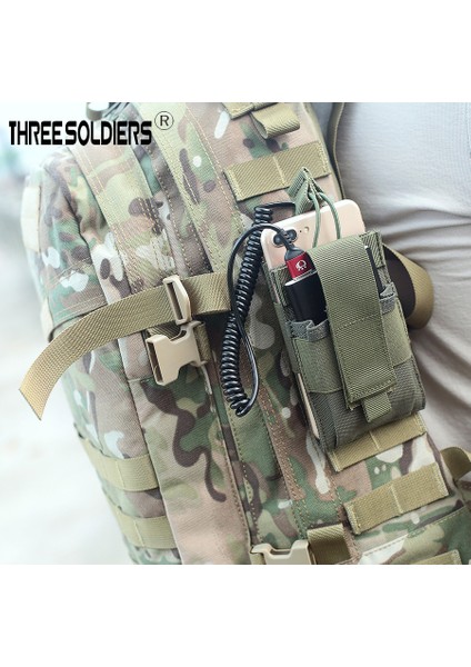 Od Üç Asker Taktik Molle Cep Telefonu Kılıfı Şarj Hazine Çantası Telefon Kemer Yelek Sırt Çantası Avcılık Depolama Açık Çanta (Yurt Dışından)
