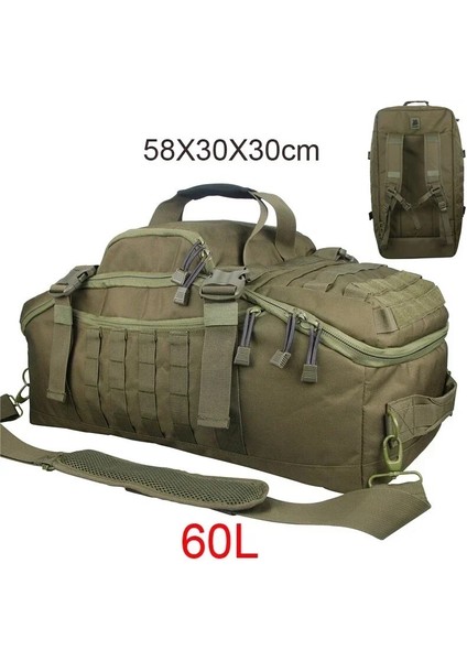 60L Ordu Yeşil Spor Çantaları Fitness Kamp Trekking Çantaları Yürüyüş Seyahat Su Geçirmez Av Çantası Saldırı Askeri Açık Sırt Çantası Taktik Sırt Çantası (Yurt Dışından) indirimleri