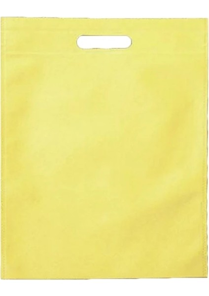 Sarı M 30*40/35*45CM Dokunmamış Kumaş Yeniden Kullanılabilir Alışveriş Katlanır Çevre Çantası Büyük Kapasiteli Kare Tote Omuz Çantası Çanta (Yurt Dışından)