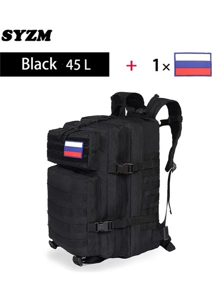 Siyah 45L Syzm 45L Veya 25L Askeri Taktik Sırt Çantası Ordu Çantası Avcılık Molle Sırt Çantası Erkekler Için Açık Yürüyüş Sırt Çantası Balıkçılık Çantaları (Yurt Dışından)
