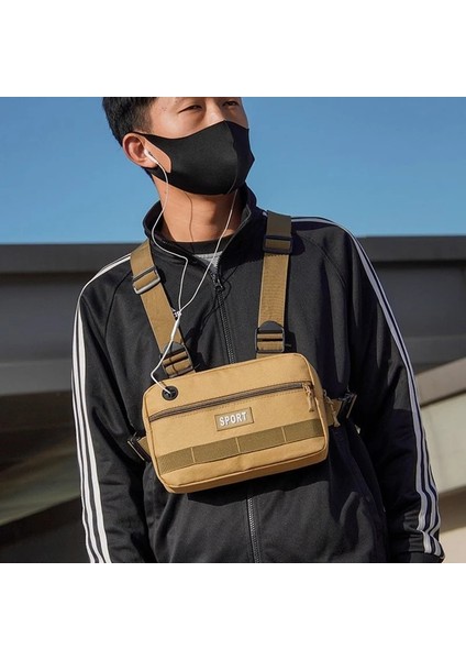 Python Kırmızı 25CMX16CMX7CM Yüksek Kaliteli Su Geçirmez Oxford Göğüs Paketleri Unisex Hip-Hop Spor Göğüs Rig Çanta Çok Fonksiyonlu Taktik Yelek Street... (Yurt Dışından)