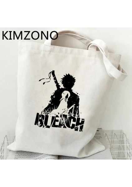 63151 Zaraki Kenpachi Bleach Ichigo Alışveriş Çantası Jüt Çanta Alışveriş Çantası Bolsa Çanta Bolsas Reutilizables Tote Bolsas Ecologicas Sacolas (Yurt Dışından)