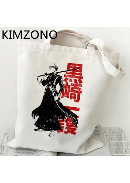 63151 Zaraki Kenpachi Bleach Ichigo Alışveriş Çantası Jüt Çanta Alışveriş Çantası Bolsa Çanta Bolsas Reutilizables Tote Bolsas Ecologicas Sacolas (Yurt Dışından) indirimleri