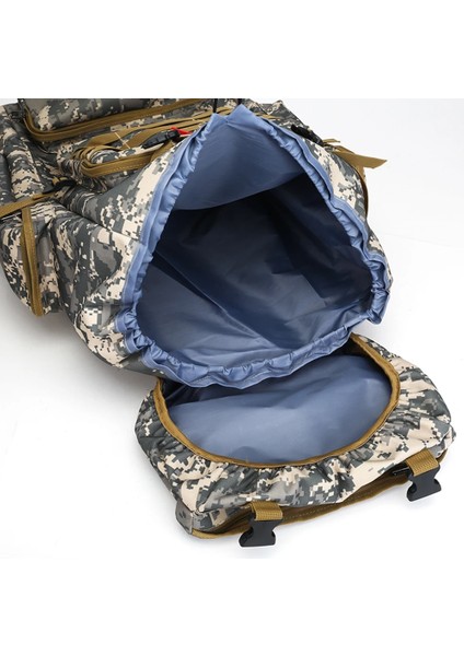 Plato Kamuflaj 600D Askeri Kombine Sırt Çantası 80L Büyük Kapasiteli Çok Fonksiyonlu Tüfek Sırt Çantaları Erkekler Seyahat Trekking Taktik Saldırı Sırt Çantası (Yurt Dışından)