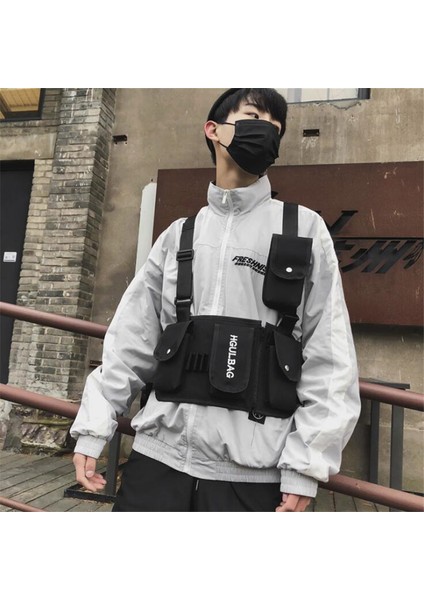 Gri Taktik Göğüs Çantası Erkekler Siyah Gri Mor Kahverengi Yelek Çanta Punk Hip Hop Bel Paketleri Brust Tasche Kadın Techwear Sırt Çantası Mochila (Yurt Dışından) fiyatları