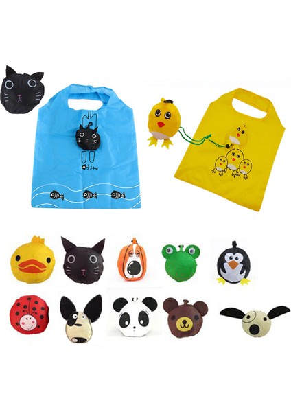 Beetle Sevimli Hayvan Alışveriş Çantası Köpek Panda Şekli Katlanabilir Bakkal Saklama Torbaları Seyahat Alışveriş Çantası Yeniden Kullanılabilir Çanta Bakkal Tote Yeni (Yurt Dışından) fırsatları