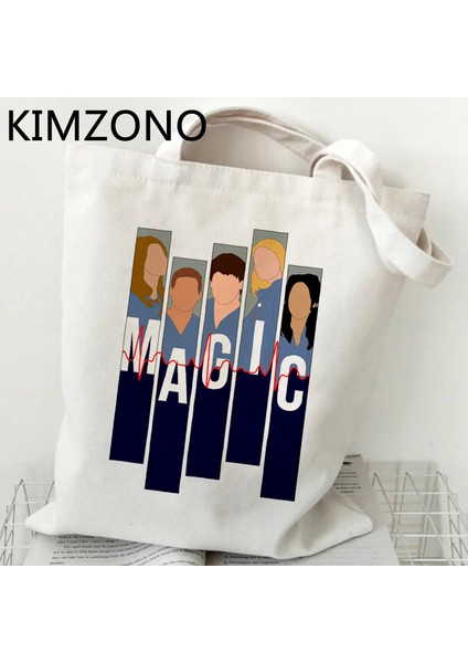 57787 Griler Anatomi Alışveriş Çantası Pamuk Tote Eco Shopper Bakkal Çantası Boodschappentas Yeniden Kullanılabilir Sac Cabas Özel (Yurt Dışından) indirimleri