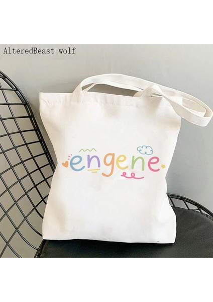 B3845 Kadın Alışveriş Çantası Fairuz Lübnan Baskılı Kawaii Çanta Harajuku Alışveriş Kanvas Alışveriş Çantası Kız Çanta Tote Omuz Bayan Çantası (Yurt Dışından)