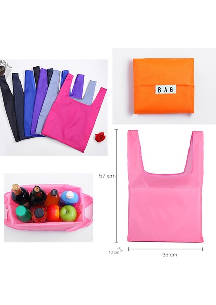 Jmjmt-Turuncu 2023 Yeni Moda Taşınabilir Büyük Kapasiteli Yeşil Çanta Saklama Çantası Katlanabilir Alışveriş Çantası Kalınlaşmış Omuz Çantası (Yurt Dışından)